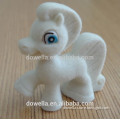 customized plastic flocked horse toys for children